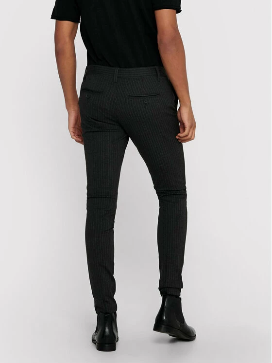 Φτηνός ❤️ Only & Sons Άνδρες Παντελόνια Chinos Παντελόνι Chino Mark 22013727 Γκρι Slim Fit 🥰 - Image 3