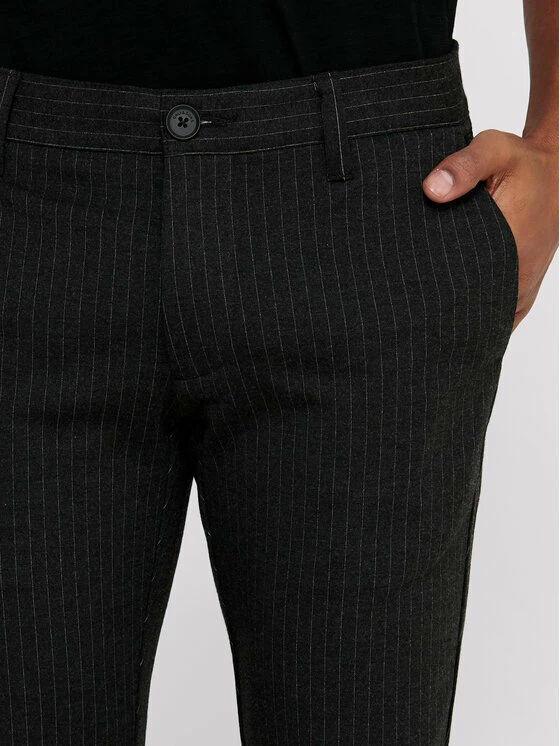 Φτηνός ❤️ Only & Sons Άνδρες Παντελόνια Chinos Παντελόνι Chino Mark 22013727 Γκρι Slim Fit 🥰 - Image 4