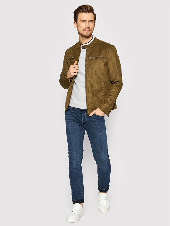 Αγορά 🛒 Only & Sons Άνδρες Δερμάτινα Μπουφάν Μπουφάν από απομίμηση δέρματος Willow 22021446 Καφέ Regular Fit 🛒 - Image 2