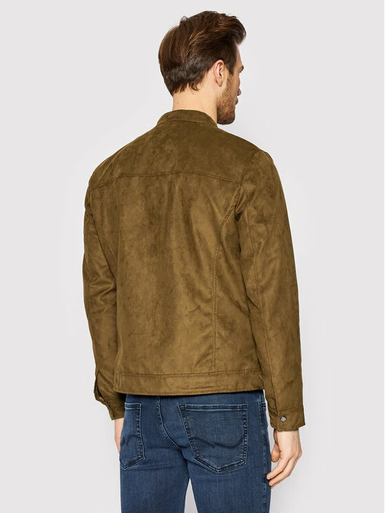 Αγορά 🛒 Only & Sons Άνδρες Δερμάτινα Μπουφάν Μπουφάν από απομίμηση δέρματος Willow 22021446 Καφέ Regular Fit 🛒 - Image 3