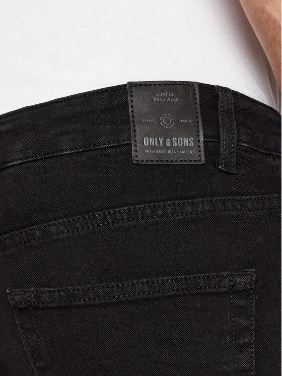 Τοπ 10 🔔 Only & Sons Άνδρες Τζιν Loom 22013346 Μαύρο Slim Fit 💯 - Image 4