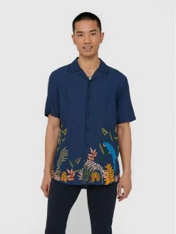 ΧΟΝΔΡΙΚΟ ΕΜΠΟΡΙΟ ❤️ Only & Sons Άνδρες Casual Πουκάμισα Πουκάμισο Arthur 22016588 Σκούρο μπλε Regular Fit 🎉