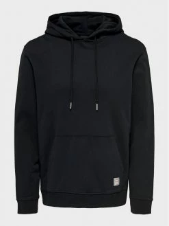 Προϋπολογισμός 🥰 Only & Sons Άνδρες Μπλούζες Χωρίς Φερμουάρ Μπλούζα Ron 22024206 Μαύρο Regular Fit 🛒