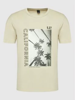 Προώθηση 🔥 Only & Sons Άνδρες T-shirts T-Shirt Ivey 22022200 Μπεζ Regular Fit 💯