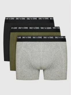 Προώθηση ⭐ Only & Sons Άνδρες Μπόξερ Σετ μποξεράκια 3 τμχ Nolen 22011050 Έγχρωμο 👏