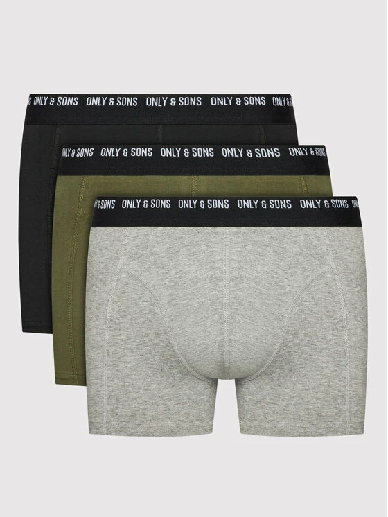 Προώθηση ⭐ Only & Sons Άνδρες Μπόξερ Σετ μποξεράκια 3 τμχ Nolen 22011050 Έγχρωμο 👏
