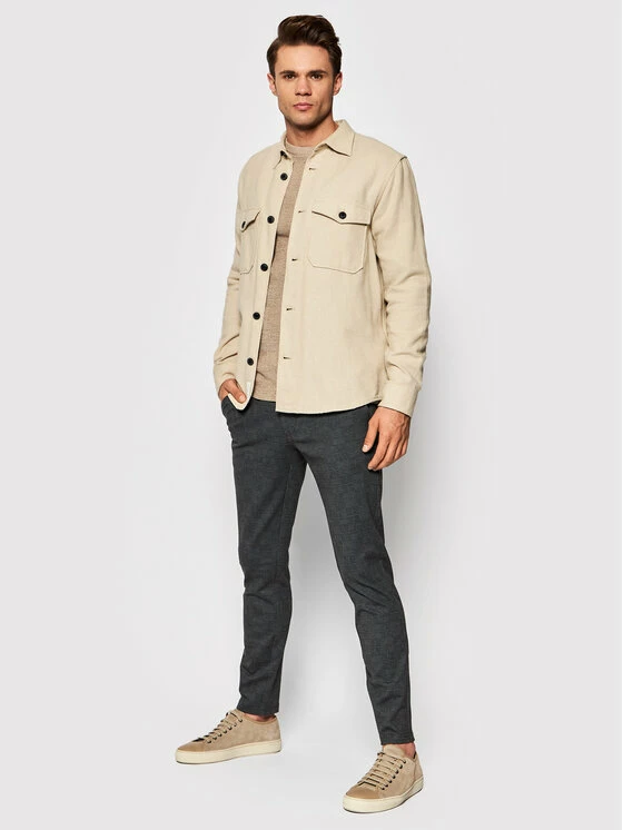 Προϋπολογισμός 🔥 Only & Sons Άνδρες Υφασμάτινα Παντελόνια Παντελόνι υφασμάτινο Mark 22023361 Μαύρο Tapered Fit 🌟 - Image 2