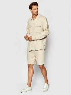 Κουπόνι 🛒 Only & Sons Άνδρες Casual Πουκάμισα Πουκάμισο Cal 22023136 Μπεζ Regular Fit 🥰