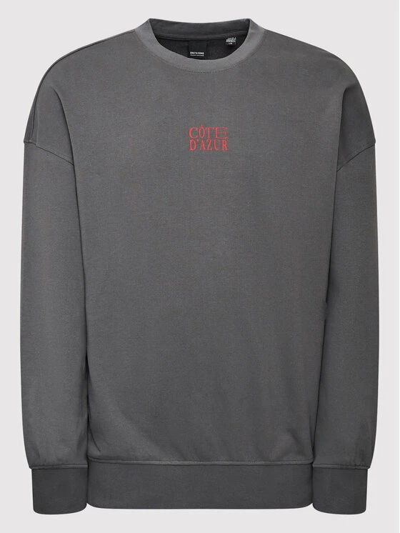 Η καλύτερη συμφωνία 😀 Only & Sons Άνδρες Μπλούζες Χωρίς Φερμουάρ Μπλούζα Wilbert 22022177 Γκρι Relaxed Fit 👍