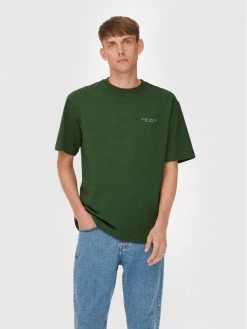 Καλύτερη πώληση ✔️ Only & Sons Άνδρες T-shirts T-Shirt Ismael 22022141 Πράσινο Relaxed Fit 👍