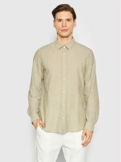 Ολοκαίνουργιο 🛒 Only & Sons Άνδρες Casual Πουκάμισα Πουκάμισο Caiden 22012321 Πράσινο Slim Fit ✨