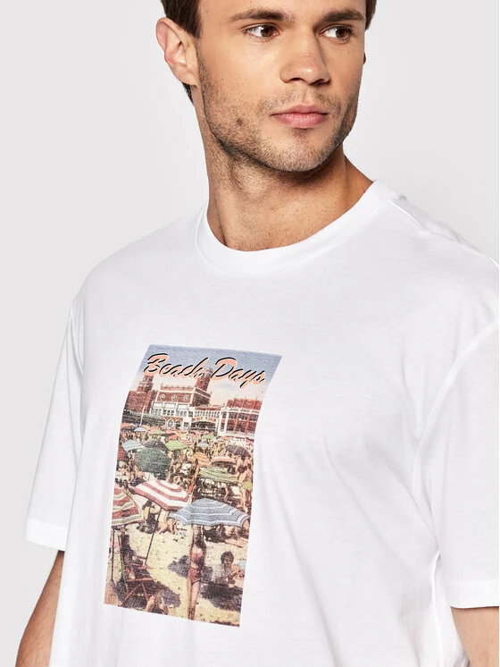 Αγορά 🛒 Only & Sons Άνδρες T-shirts T-Shirt Ib 22022198 Λευκό Regular Fit ⭐ - Image 4