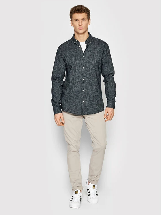 Αγορά 👍 Only & Sons Άνδρες Casual Πουκάμισα Πουκάμισο Arlo 22021623 Σκούρο μπλε Slim Fit ⭐ - Image 2