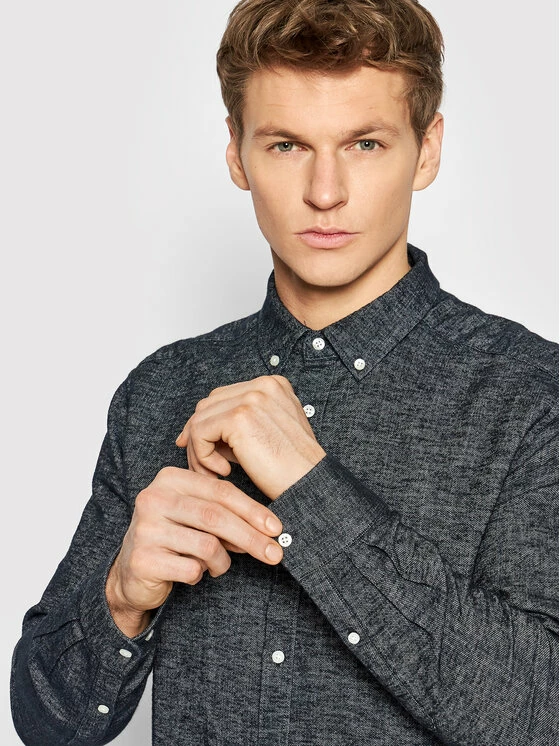 Αγορά 👍 Only & Sons Άνδρες Casual Πουκάμισα Πουκάμισο Arlo 22021623 Σκούρο μπλε Slim Fit ⭐ - Image 4