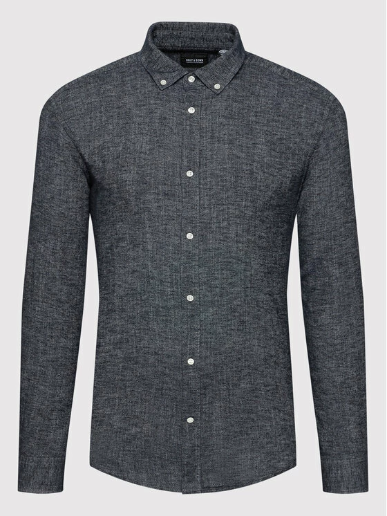 Αγορά 👍 Only & Sons Άνδρες Casual Πουκάμισα Πουκάμισο Arlo 22021623 Σκούρο μπλε Slim Fit ⭐ - Image 5