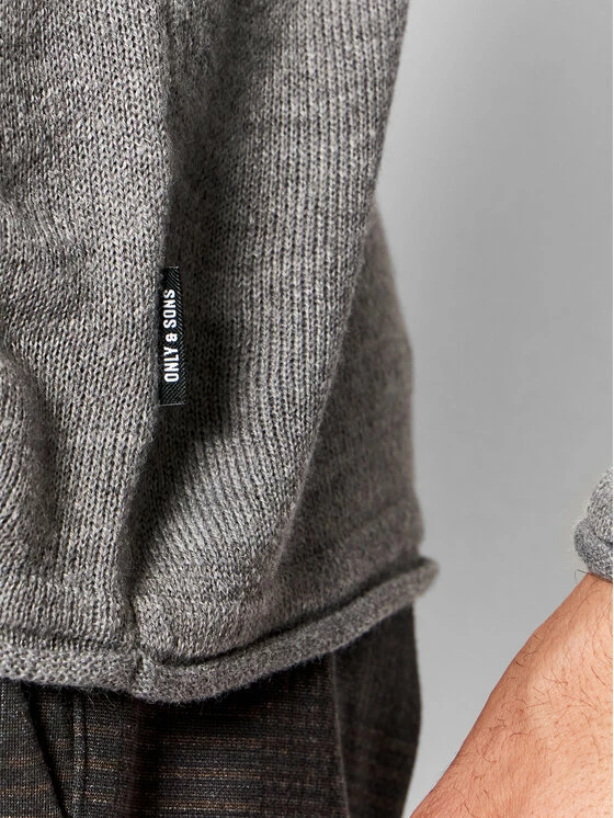 Καλύτερη πώληση 😀 Only & Sons Άνδρες Πουλόβερ Larson 22021662 Γκρι Regular Fit 🎉 - Image 4