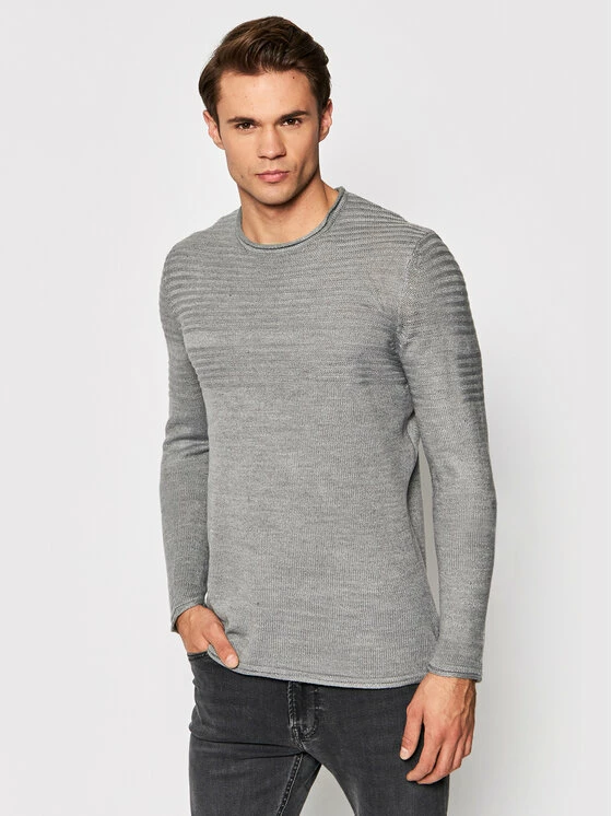 ΧΟΝΔΡΙΚΟ ΕΜΠΟΡΙΟ ⌛ Only & Sons Άνδρες Πουλόβερ Blade 22021678 Γκρι Regular Fit 🥰