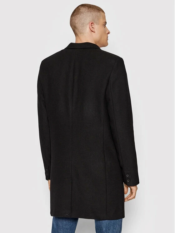 Νέος 💯 Only & Sons Άνδρες Μεταβατικά Παλτά Μάλλινο παλτό Julian 22010254 Μαύρο Regular Fit 👍 - Image 3