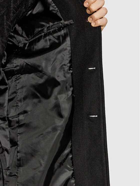 Νέος 💯 Only & Sons Άνδρες Μεταβατικά Παλτά Μάλλινο παλτό Julian 22010254 Μαύρο Regular Fit 👍 - Image 5