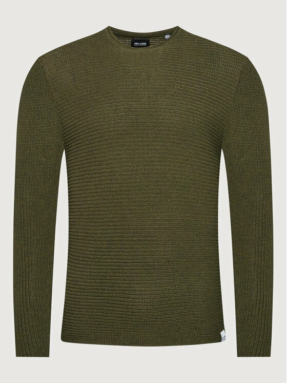 Αγορά 🎁 Only & Sons Άνδρες Πουλόβερ Sato 22007296 Πράσινο Regular Fit 🌟 - Image 5
