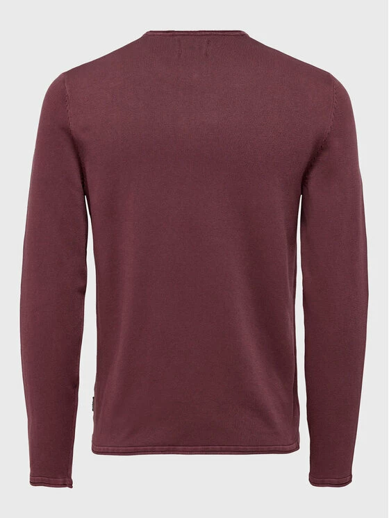 Νέος 😉 Only & Sons Άνδρες Πουλόβερ Garson 22006806 Μπορντό Slim Fit ⌛ - Image 2