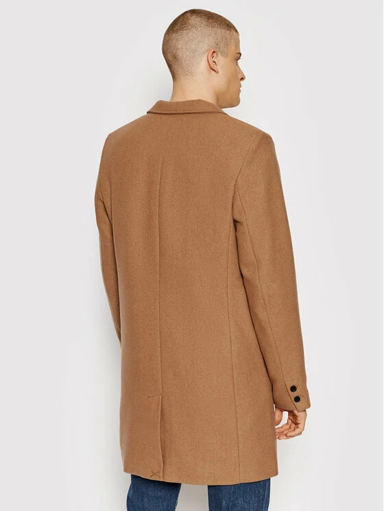 Καλύτερη πώληση 💯 Only & Sons Άνδρες Μεταβατικά Παλτά Μάλλινο παλτό Julian 22010254 Καφέ Regular Fit 🤩 - Image 3