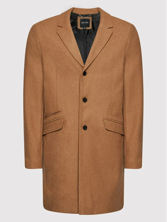 Καλύτερη πώληση 💯 Only & Sons Άνδρες Μεταβατικά Παλτά Μάλλινο παλτό Julian 22010254 Καφέ Regular Fit 🤩 - Image 6