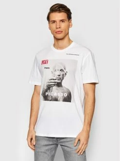 Τοπ 10 👏 Only & Sons Άνδρες T-shirts T-Shirt Picasso 22020772 Λευκό Regular Fit 😉