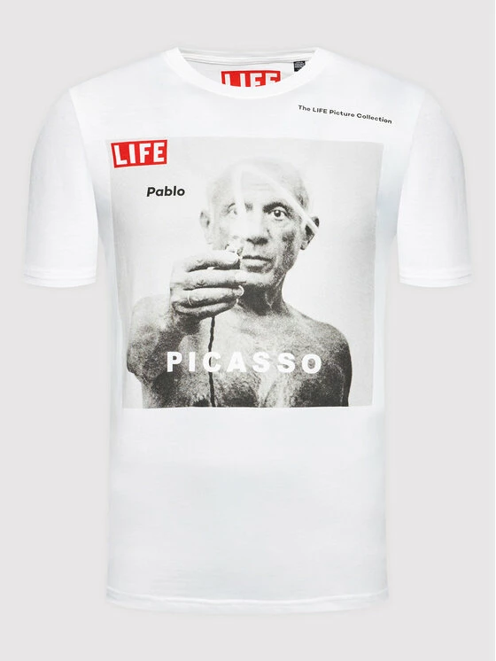 Τοπ 10 👏 Only & Sons Άνδρες T-shirts T-Shirt Picasso 22020772 Λευκό Regular Fit 😉 - Image 5