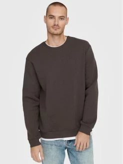 ΧΟΝΔΡΙΚΟ ΕΜΠΟΡΙΟ ⭐ Only & Sons Άνδρες Μπλούζες Χωρίς Φερμουάρ Μπλούζα Ceres 22018683 Καφέ Regular Fit ✨