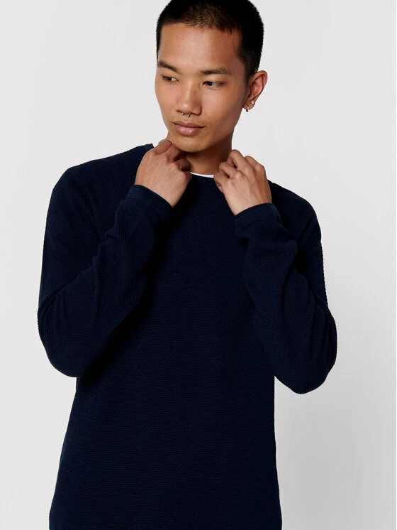 Κουπόνι 🔔 Only & Sons Άνδρες Πουλόβερ Panter 22016980 Σκούρο μπλε Regular Fit 💯 - Image 4