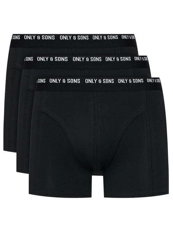Καλύτερες κριτικές για 💯 Only & Sons Άνδρες Μπόξερ Σετ μποξεράκια 3 τμχ Nolen 22011050 Μαύρο ✔️