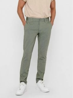 Εκπτωση ✔️ Only & Sons Άνδρες Παντελόνια Chinos Παντελόνι Chino Mark 22015833 Πράσινο Regular Fit 🥰