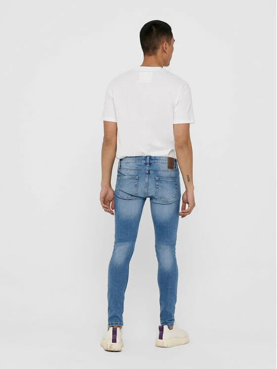 Εξοδος ⌛ Only & Sons Άνδρες Τζιν Warp 22018252 Μπλε Skinny Fit 🤩 - Image 3