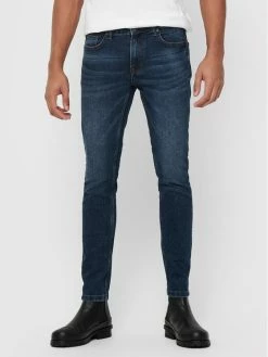 Το φθηνότερο 🔔 Only & Sons Άνδρες Τζιν Warp 22015148 Σκούρο μπλε Skinny Fit 🔔