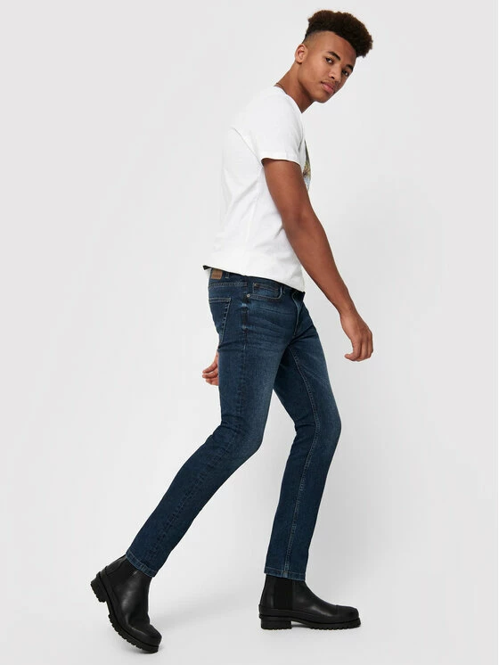 Το φθηνότερο 🔔 Only & Sons Άνδρες Τζιν Warp 22015148 Σκούρο μπλε Skinny Fit 🔔 - Image 2