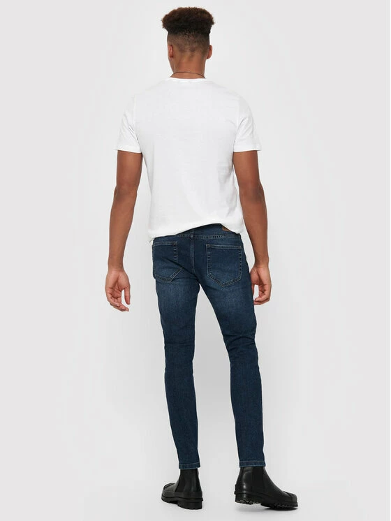 Το φθηνότερο 🔔 Only & Sons Άνδρες Τζιν Warp 22015148 Σκούρο μπλε Skinny Fit 🔔 - Image 3