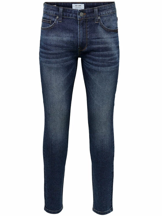 Το φθηνότερο 🔔 Only & Sons Άνδρες Τζιν Warp 22015148 Σκούρο μπλε Skinny Fit 🔔 - Image 6