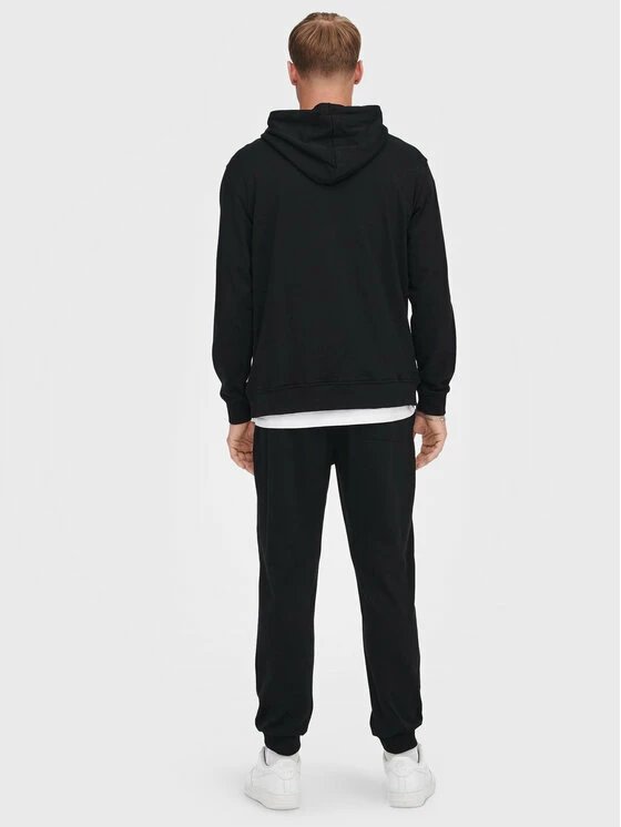 Εξοδος 👍 Only & Sons Άνδρες Μπλούζες Χωρίς Φερμουάρ Μπλούζα Elon 22023842 Μαύρο Regular Fit 😉 - Image 5