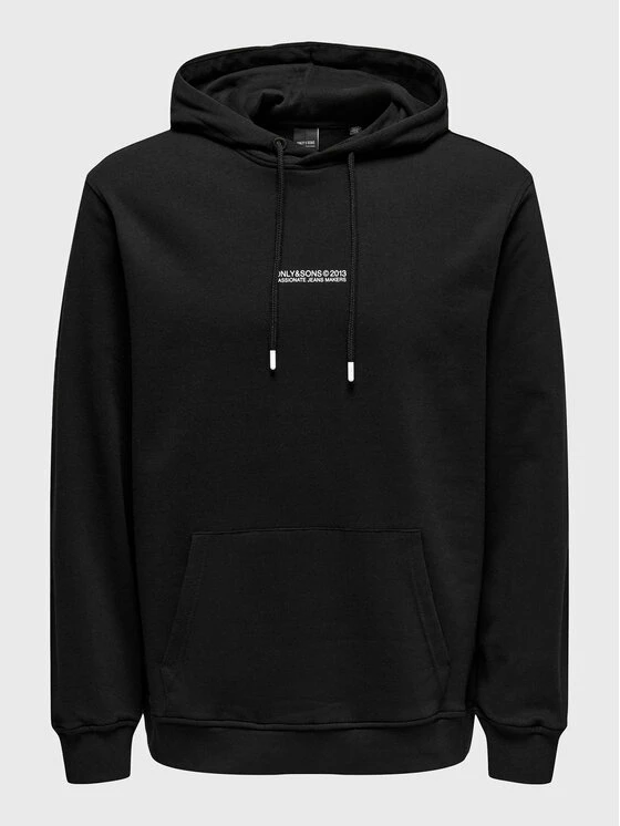 Εξοδος 👍 Only & Sons Άνδρες Μπλούζες Χωρίς Φερμουάρ Μπλούζα Elon 22023842 Μαύρο Regular Fit 😉 - Image 6