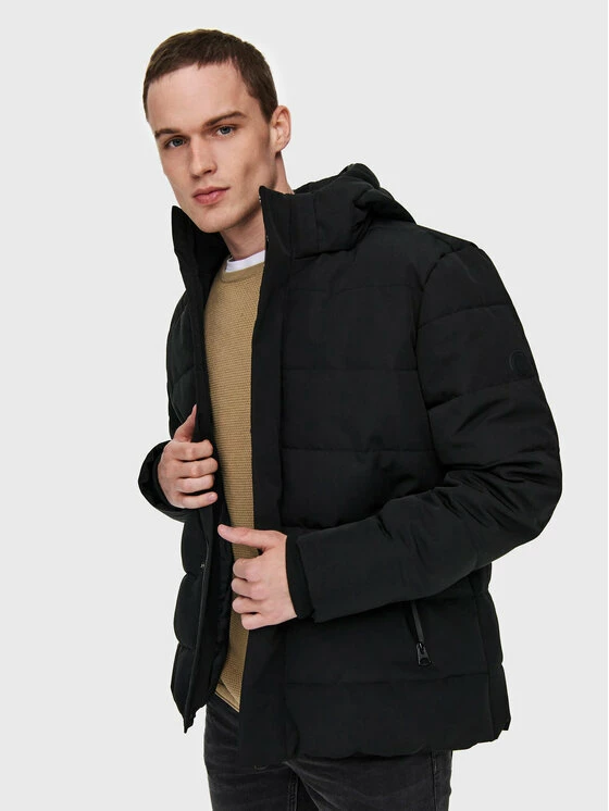 Flash Sale ✔️ Only & Sons Άνδρες Πουπουλένια Μπουφάν Μπουφάν πουπουλένιο Cayson 22019598 Μαύρο Regular Fit 🧨 - Image 4