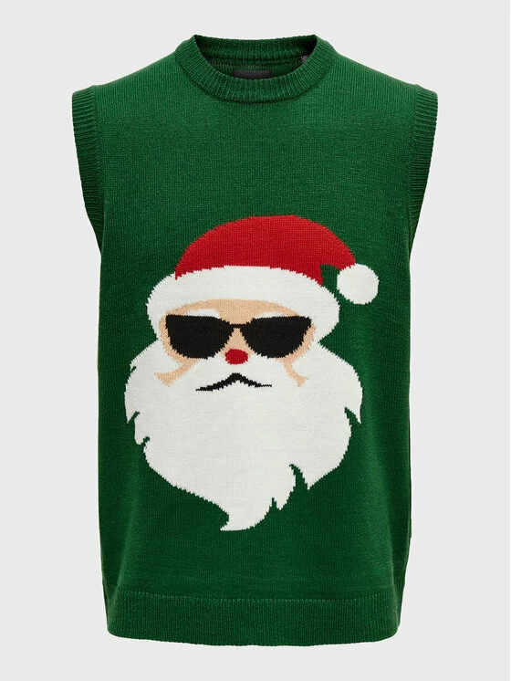 Συμφωνίες ⭐ Only & Sons Άνδρες Πουλόβερ Xmas 22023348 Πράσινο Regular Fit 🔥