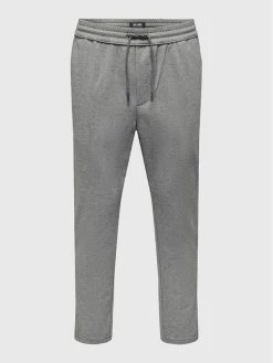 Best Pirce 👏 Only & Sons Άνδρες Υφασμάτινα Παντελόνια Παντελόνι υφασμάτινο Linus 22022454 Γκρι Regular Fit ⌛