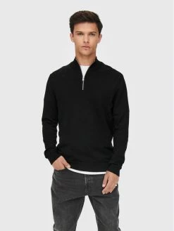 Αγορά ✨ Only & Sons Άνδρες Πουλόβερ Wyler 22021264 Μαύρο Regular Fit ✔️