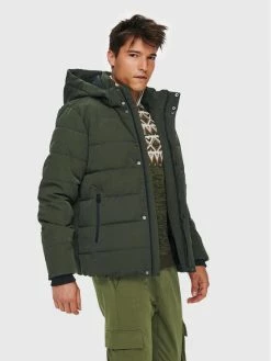 Αγορά 🌟 Only & Sons Άνδρες Πουπουλένια Μπουφάν Μπουφάν πουπουλένιο Cayson 22019598 Πράσινο Regular Fit 🎉