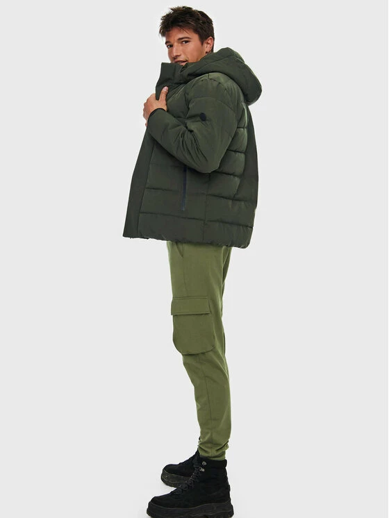 Αγορά 🌟 Only & Sons Άνδρες Πουπουλένια Μπουφάν Μπουφάν πουπουλένιο Cayson 22019598 Πράσινο Regular Fit 🎉 - Image 6