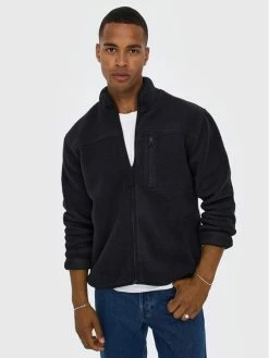 ΧΟΝΔΡΙΚΟ ΕΜΠΟΡΙΟ 🎉 Only & Sons Άνδρες Μπλούζες Με Φερμουάρ Μπλούζα Houston 22022099 Σκούρο μπλε Regular Fit 👏