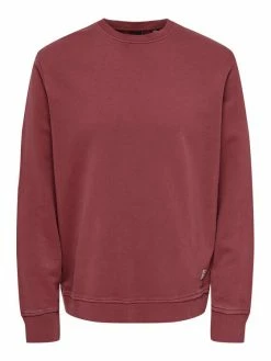 Flash Sale ✔️ Only & Sons Άνδρες Μπλούζες Χωρίς Φερμουάρ Μπλούζα Ron 22024205 Κόκκινο Regular Fit 😍