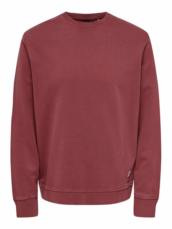 Flash Sale ✔️ Only & Sons Άνδρες Μπλούζες Χωρίς Φερμουάρ Μπλούζα Ron 22024205 Κόκκινο Regular Fit 😍