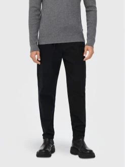 Προώθηση ✨ Only & Sons Άνδρες Παντελόνια Chinos Παντελόνι Chino Dew-Pax 22023478 Μαύρο Slim Fit 🛒